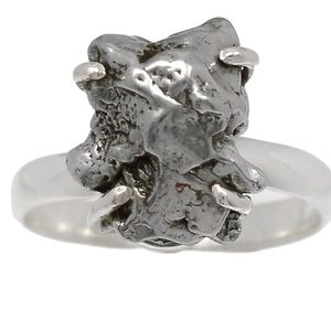 GENUINE METORITE ARGENTINA .925 STERLING SILVER RING 6.5